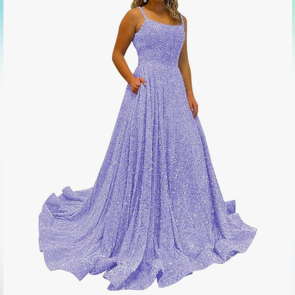 Elegant Lavender Prom Dress